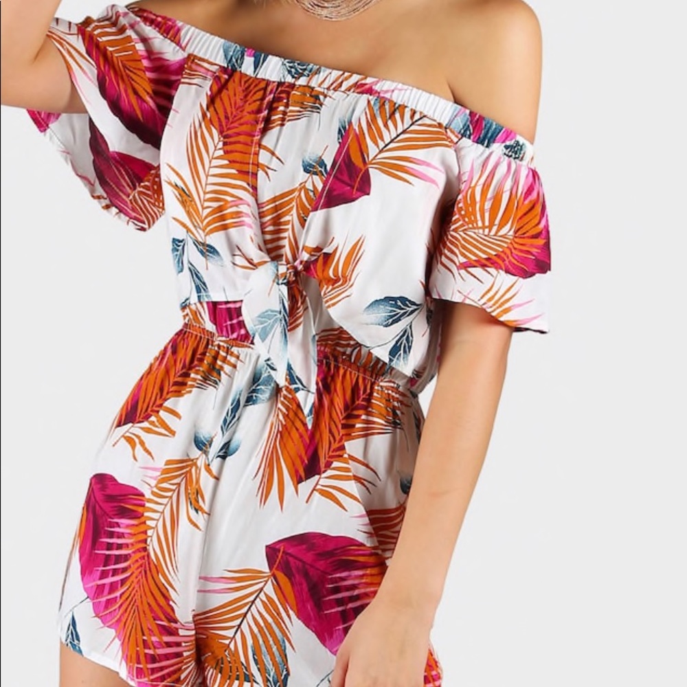 Palm leaf romper